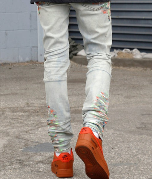 Paint splatter Ripped Jeans